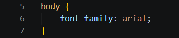 Example of changing the body font